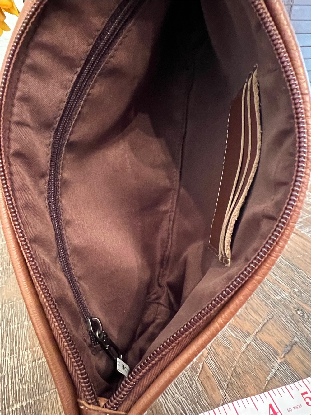 Spotted Cowhide Cosmetic Pouch in White and Brown - Unbranded Leather - Picture 8 of 10